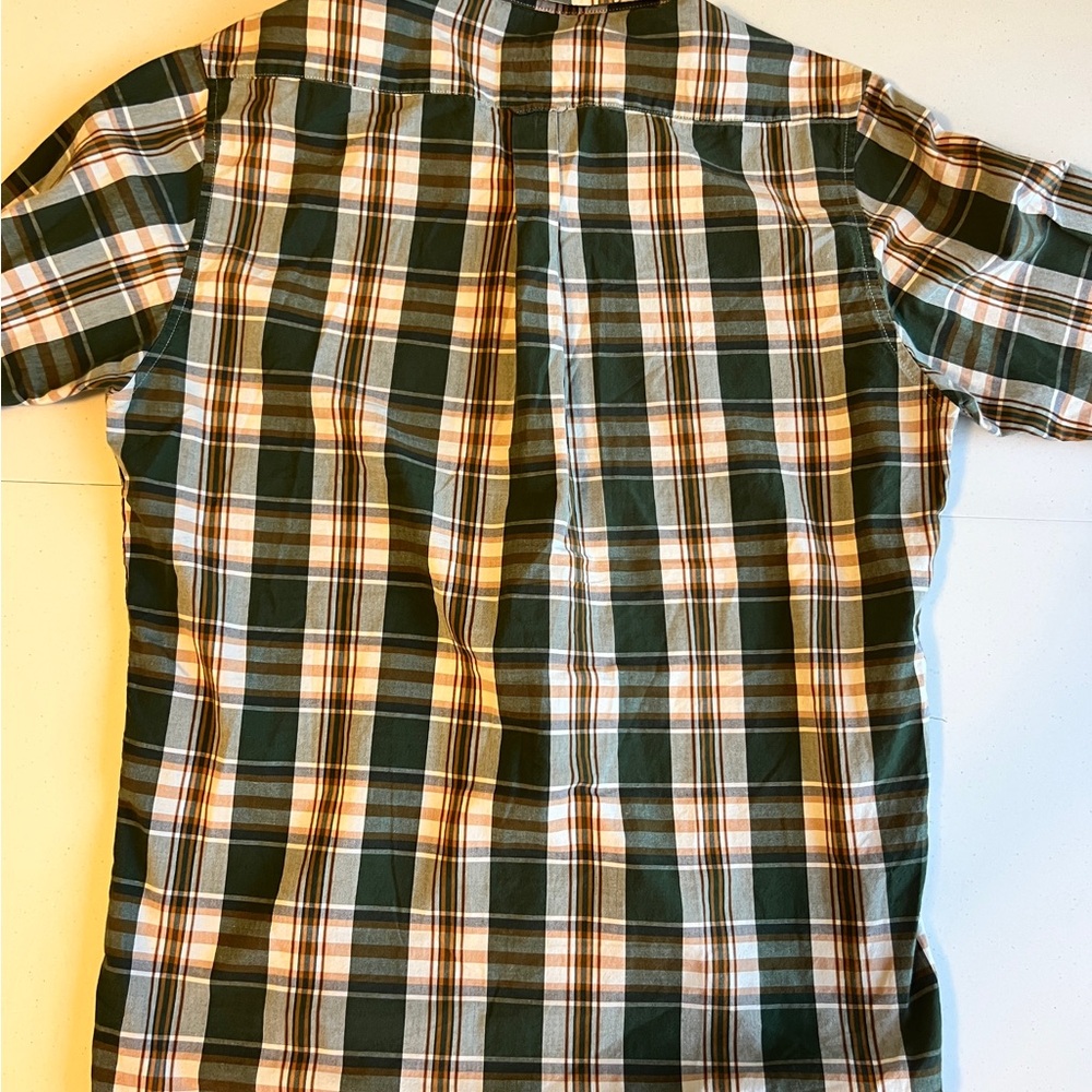 Classic Green and Brown Plaid Men's Shirt - Picture 8 of 8